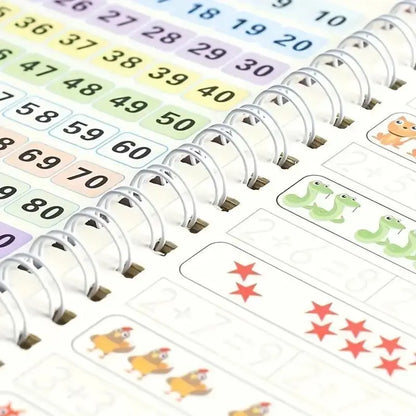 Four-Book Practice Set Includes Pen, 8 Pencils, Grip Aid, Educational Workbook, Learning Materials, Student Essentials, Tracing Preschool Books, Halloween Christmas Gift, Stationery Set, School Supplies, School Study Supplies