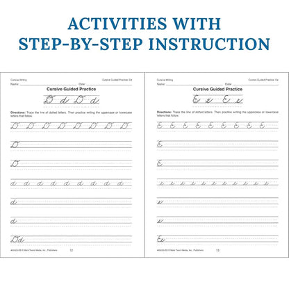 Mark Twain Cursive Writing Book, Letter Formation, Sight Words, Sentence Building Skill, and More Handwriting Practice for Kids, 4th Grade Workbook and Up
