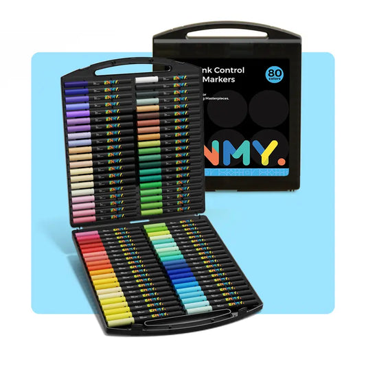 ENMY Waterproof Quick-Dry Acrylic Markers - Artist-Quality Office Stationery Painting Tools with Vivid Colors, Realistic Shades, Direct Liquid Ink for Textile, Canvas, DIY Crafts (Works on Wood, Glass)
